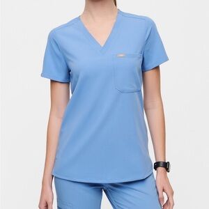 Figs Women’s Catarina One-Pocket Scrub Top | Ceil Blue | S